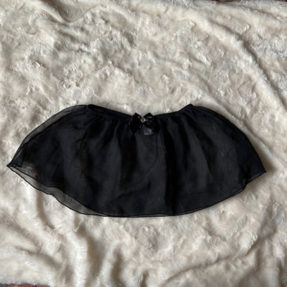 Jacques Moret Sheer Black Ballet Dance Skirt Tutu Girls Size L